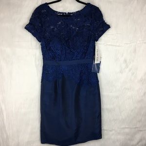 NWT Serena Navy Blue Eyelet Lace Dress